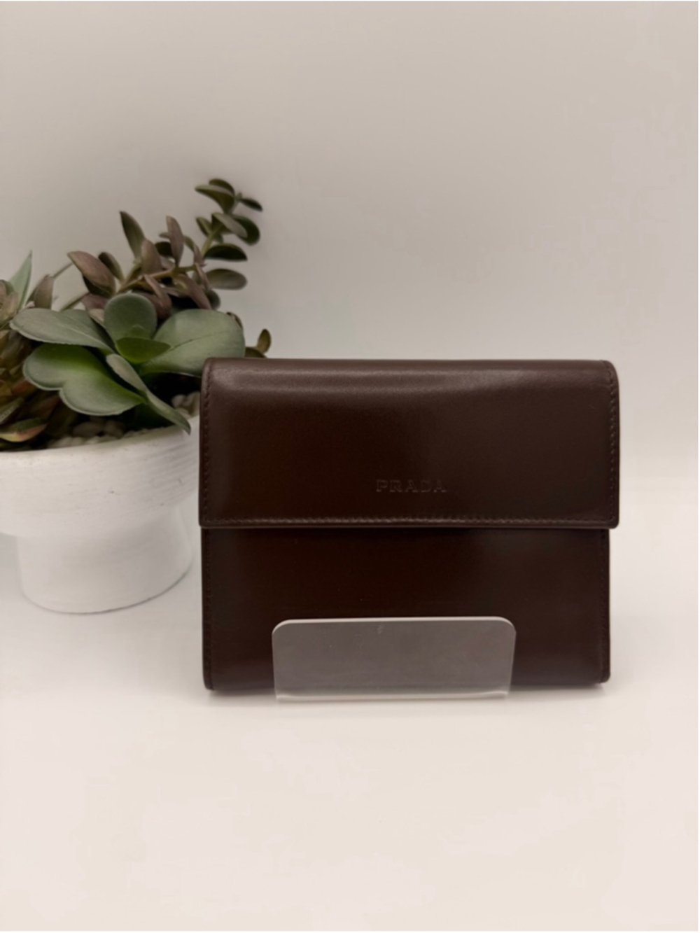 Prada Brown Leather Wallet